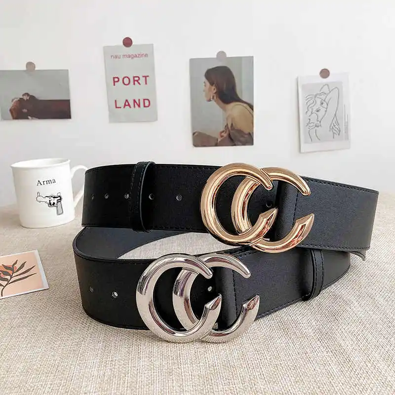1pcs Belt Women's New Black Letter C Double C Versatile Waist Cincher Decorative Belt for Coat Suits Wide for Daily Wear Su