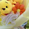 Cartoon Winnie the Pooh Plush Doll Toy Handmade Flower Bouquet Wedding Valentine's Day Christmas Graduation Gifts 5