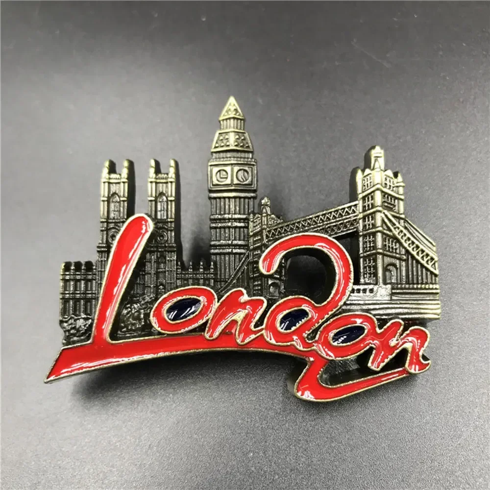 World Travel Landmark Refrigerator Magnet - Metal Keepsake