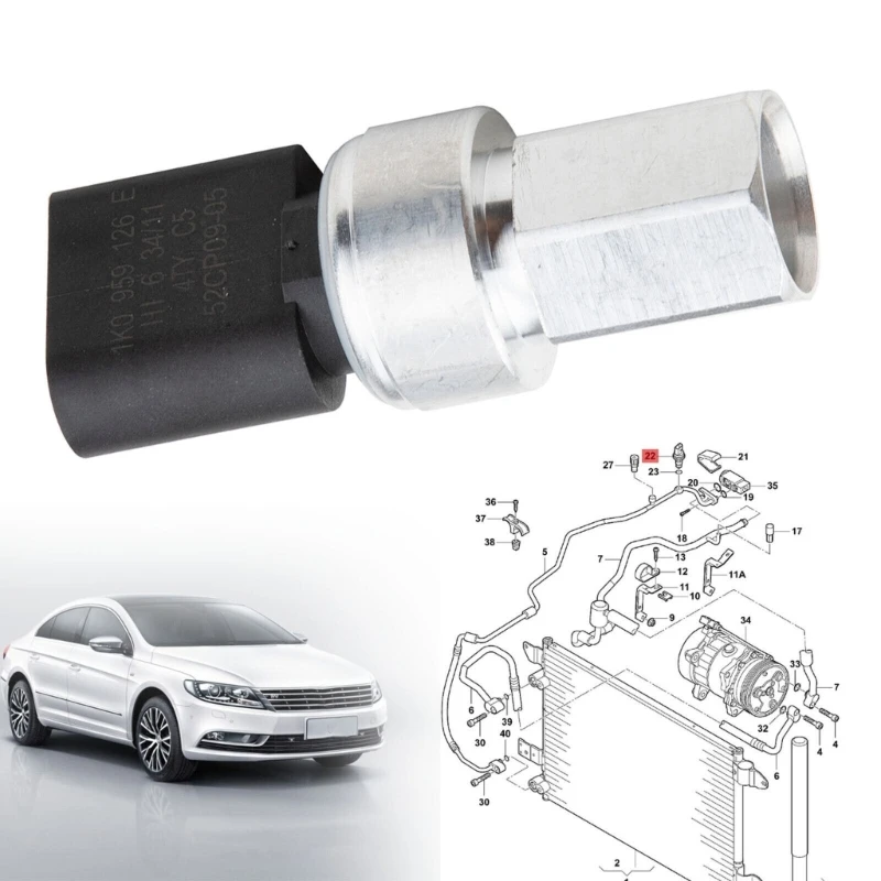 

Датчик давления кондиционера 1J0959126 95561313701 для A1 MK4 MK5 MK6 50LC