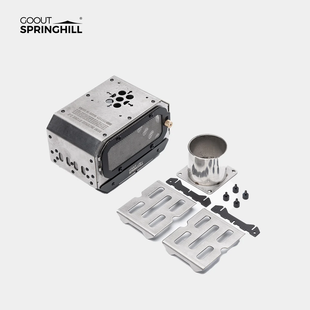 Gooutspringhill Mini Incense Burner 2.0, Portable Foldable Firewood Stove, Outdoor Camping Water Stove, Travel Small Incinerator