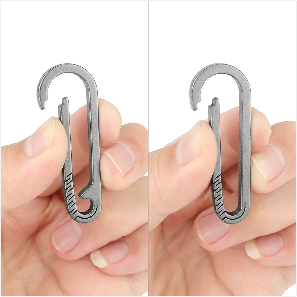 Simple Titanium Buckle Outdoor EDC Tool Keychain Pocket Titanium Alloy Buckles Camping Accessories 2pcs keychain tool,tactical keychain,keychain carabiner