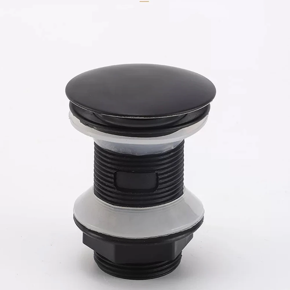 Drain Filter Drain Stopper Basin Drain Stopper Bathroom Sink Plug Silicone Drain Stopper Washbasin Drain Plug Drain Strainer Bathroom Sink Stopper Basin Sink Drain New PP Basin Drain Bathroom Sink Pop Up Push Open Waste Filter Stopper Set Black Washbasin Hose Accessory