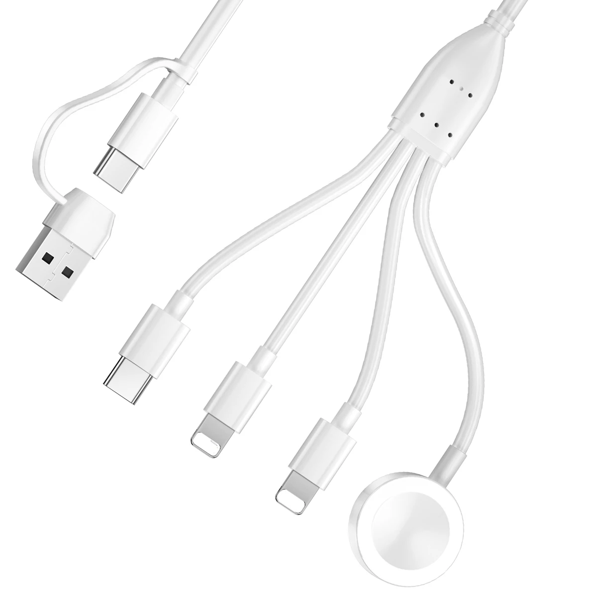 

6 In 1 Micro USB Type C for ios Magnetic Charging Cable for Apple Watch Series IPhone 15 14 13 12 Pro Max Huawei Charger Cable