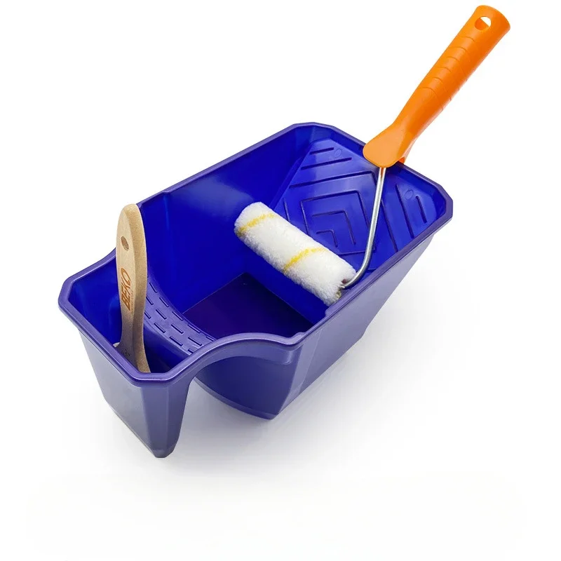 Roller Brush Hand-held Paint Cup Material Convenient Construction Paint Tray Wall Wood Decoration Handmade DIY Indoor Outdoor