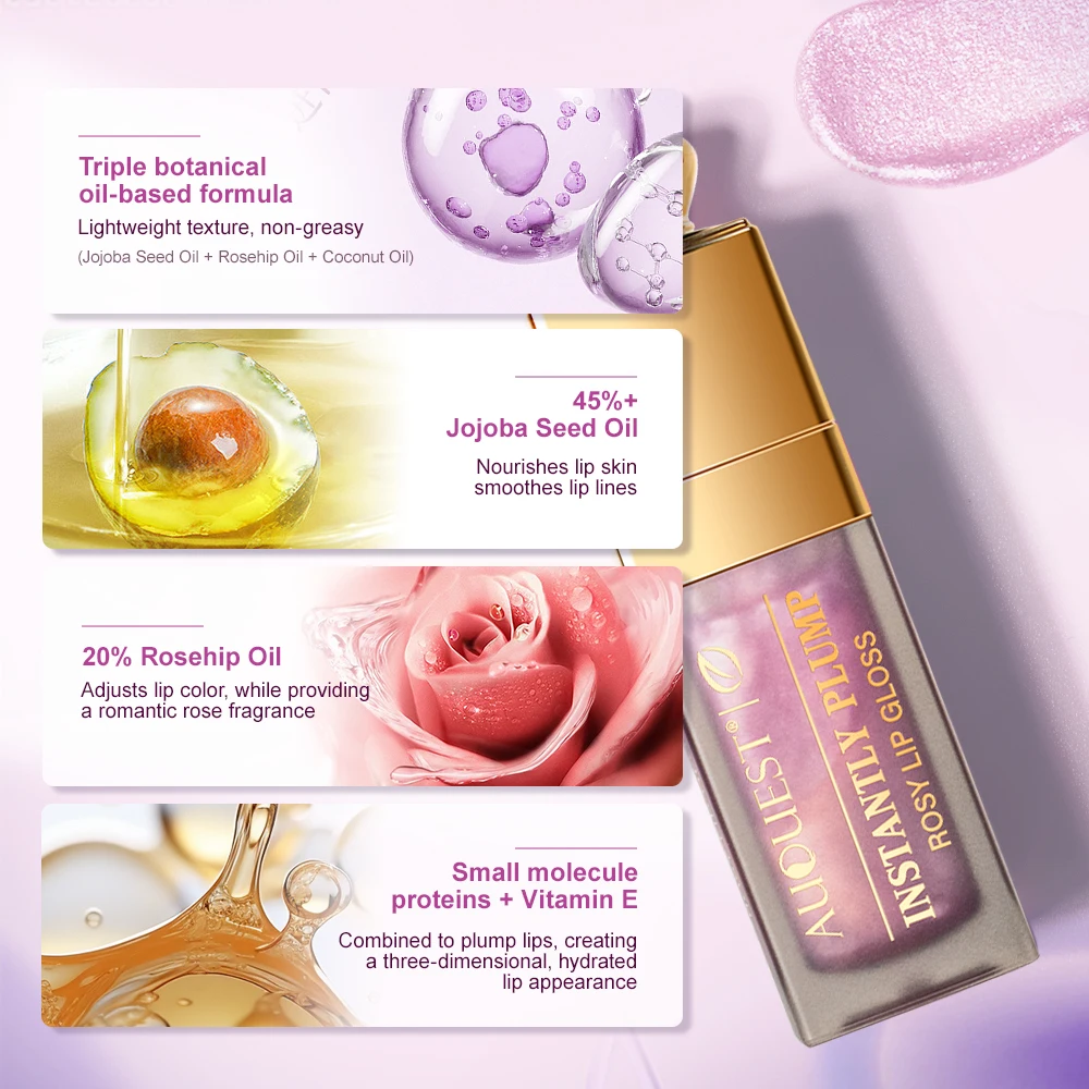 AUQUEST Lip Plumper Gloss Mask Rose Nourish Soften Lips Skin Female Dark Lip Removal Balm Cosmetics Beauty Health 4