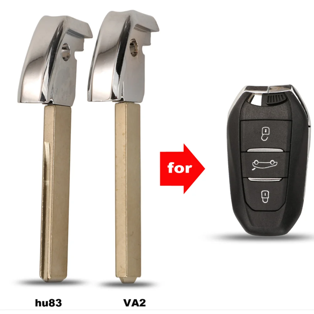 

10pcs HU83 VA2T Remote Blank Key Uucut Blade For Peugeot 308 508 For Citroen C4 DS4 DS5 Smart Key