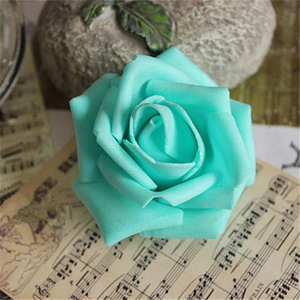 50 Stück künstliche bionische Blumen, PE-Schaum, Simulationsrosen, künstliche Blumendekorationen, Hochzeit, Party, Verlobung, Geschenke, 6–7 cm – Detail 15
