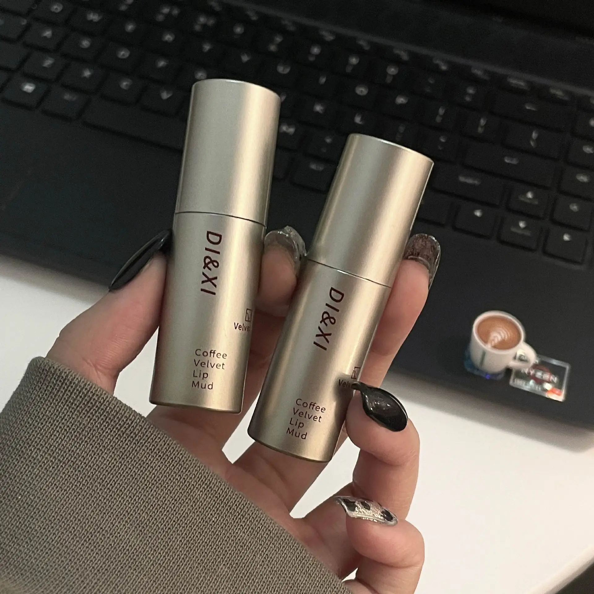 Lip Makeup Lip Glaze Lip Tint Lip Gloss Dark Brown Matte Velvet Waterproof Liquid Lipstick Nude Brown Lips Tint Mud Makeup Latte Coffee Lip Glaze Cosmetics