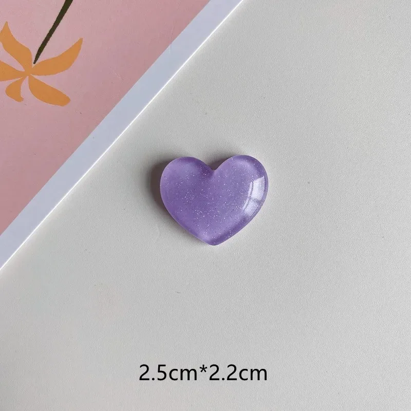 Glitter colored loving heart Fridge Magnet Photo Wall message board Magnetic Bulletin board decoration stickers 6pcs Home Decor