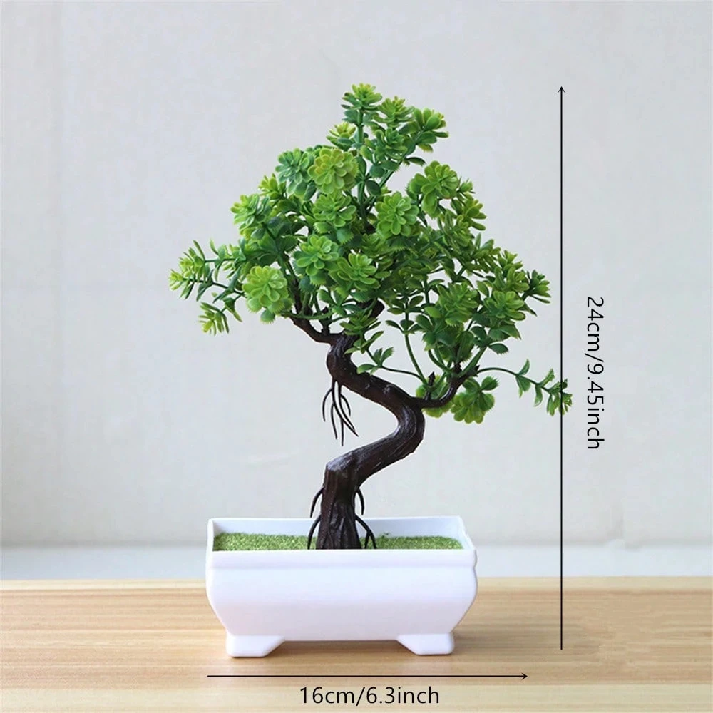 4Pcs Artificial Bonsai Trees – Fake Potted Plants for Home & Office Décor, Birthday & Wedding Gift 4