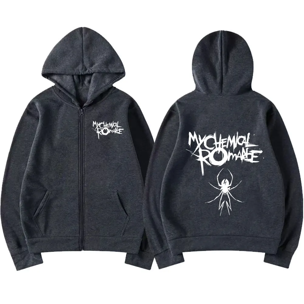 thumbnail image 1 of Sudadera con capucha de Rock Band My Chemical Romance Mcr Dead para hombre, sudadera con cremallera negra, Punk Emo, abrigos Vintage de moda, 1 of 4