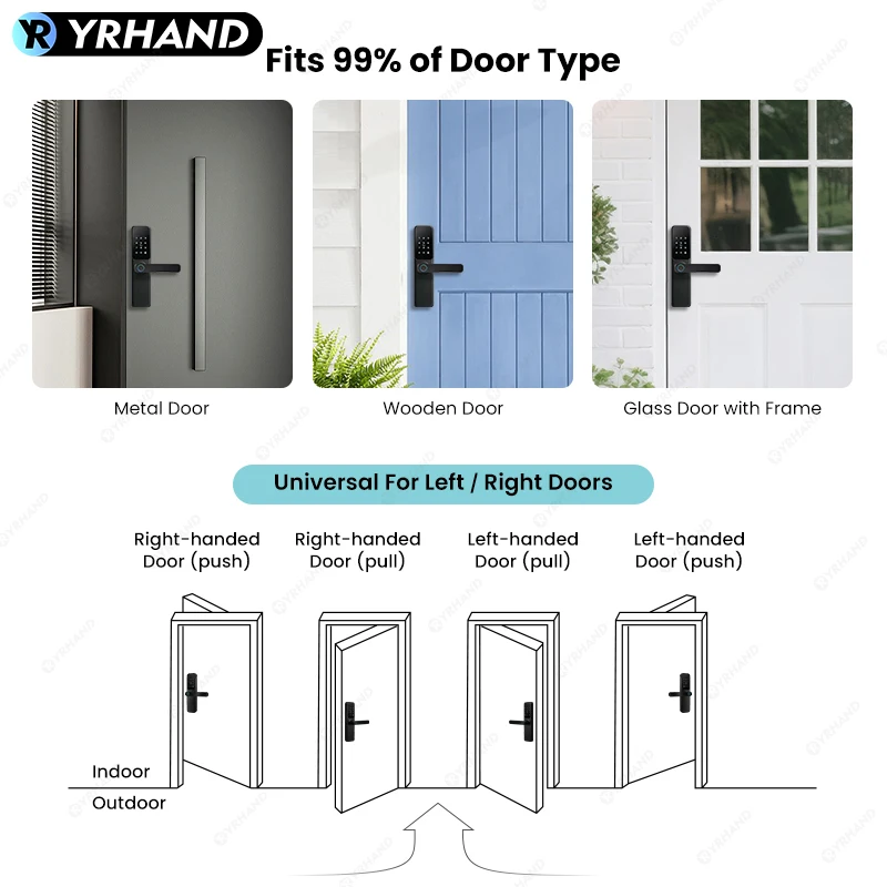 قفل إلكتروني رقمي للمنزل جديد بصمة قفل الباب الذكي...