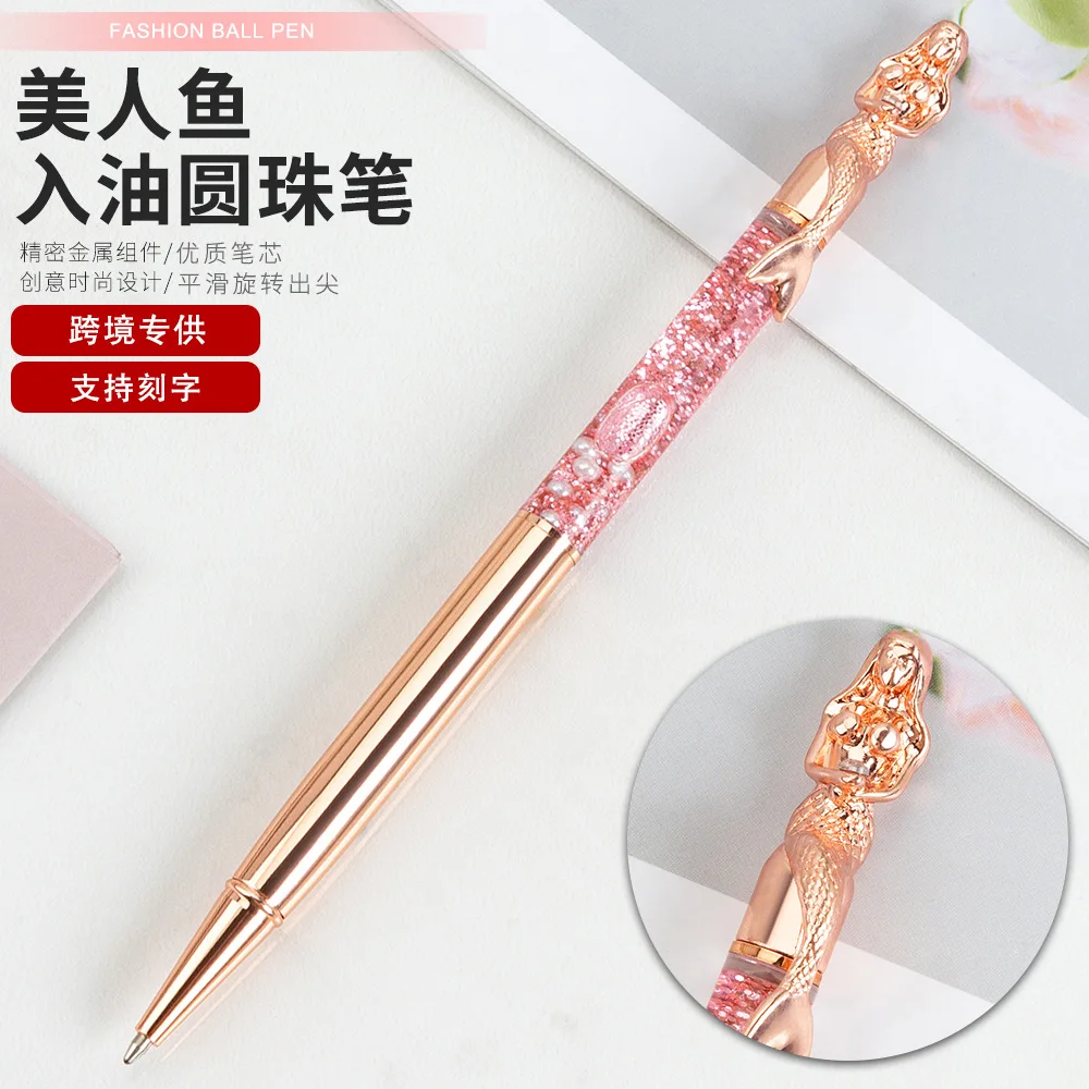 1PCS South Korea Ins Mermaid Bullet 1.0 Black Student Cartoon Girl Unisex Pen Children's School Office Signature Gift Stationery creative japanese hand books blank paper notebook student stationery restoring cats notepad south korea hand account book school