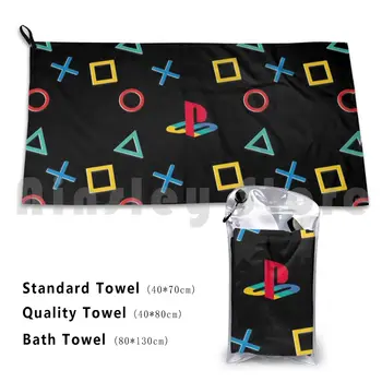 Retro Playstation Bath Towel Beach Cushion Playstation Gaming Ps4 Gamer Nerd Video Games Geek Game Ps3