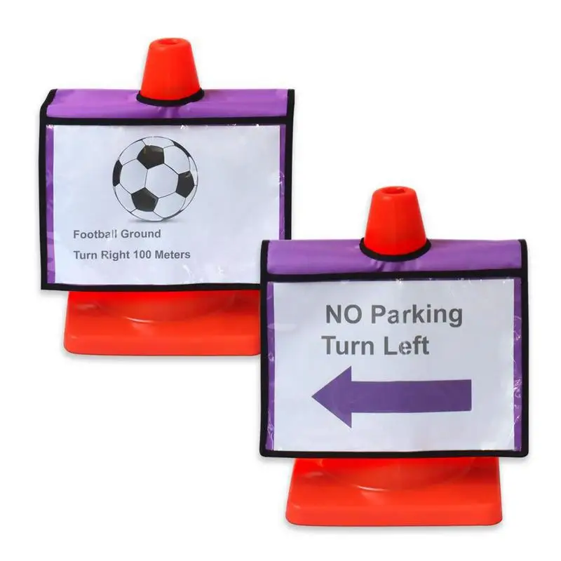 도로 교통 신호 커버, 교통 표지판 콘 메시지 슬리브, PVC 스포츠 활동 경고 표지판 커버, 차도 안전을 위해 재사용 가능