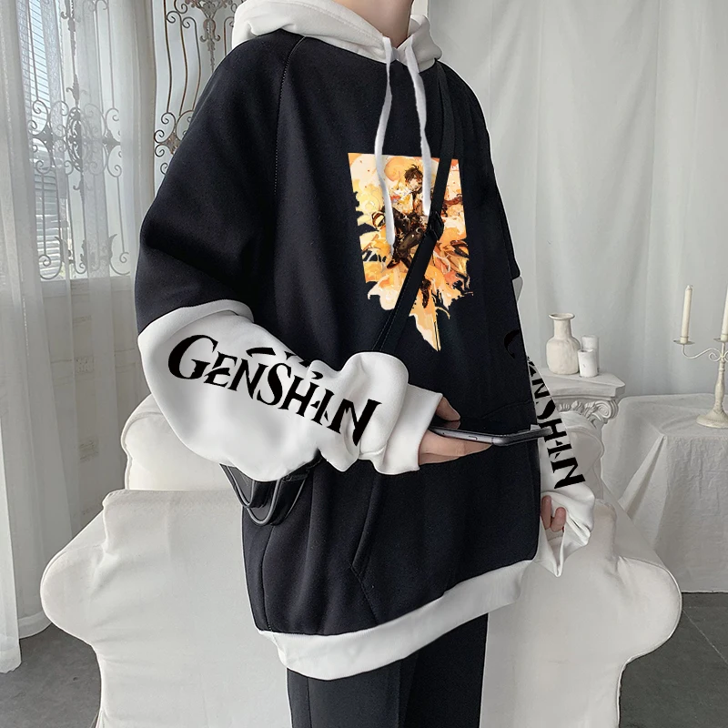 Genshin Impact Game Harajuku Hoodies Aesthetic Fashion Zhong Li Vintage  Cartoon Unisex Long Sleeve Patchwork Winter Sweatshirts - Hoodies u0026  Sweatshirts - AliExpress