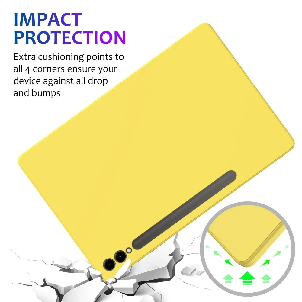 Soft Shockproof Liquid Silicone Skin Feeling Tablet Cover Capa para Samsung Galaxy Tab s9 Ultra Plus 14.6 12.4 11 2023 - Imagem 4