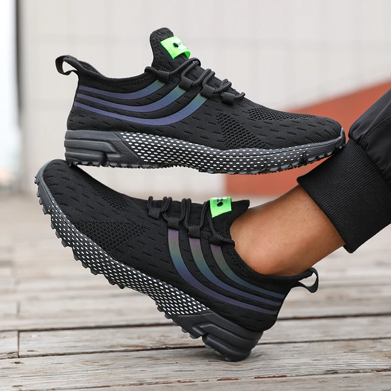 Summer Breathable Sports Men's Casual Shoes Outdoor Walking Tenis Masculino Comfortable Jogging Lightweight Vulcanized Shoes