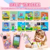 Purple Kids Educational Music Phone Toys Cartoon Baby Selfie Phone IPS Touchscreen Digital Camera for Girls Boys Best Gfits 4