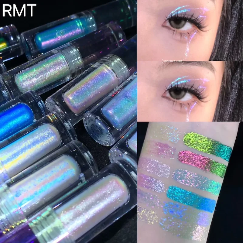 RMT Gitter Liquid Eyeshadow Pearlescent Chameleon Sparkling Glitter Sequins Waterproof Quick Drying Shimmer Long-Lasting 1.5g