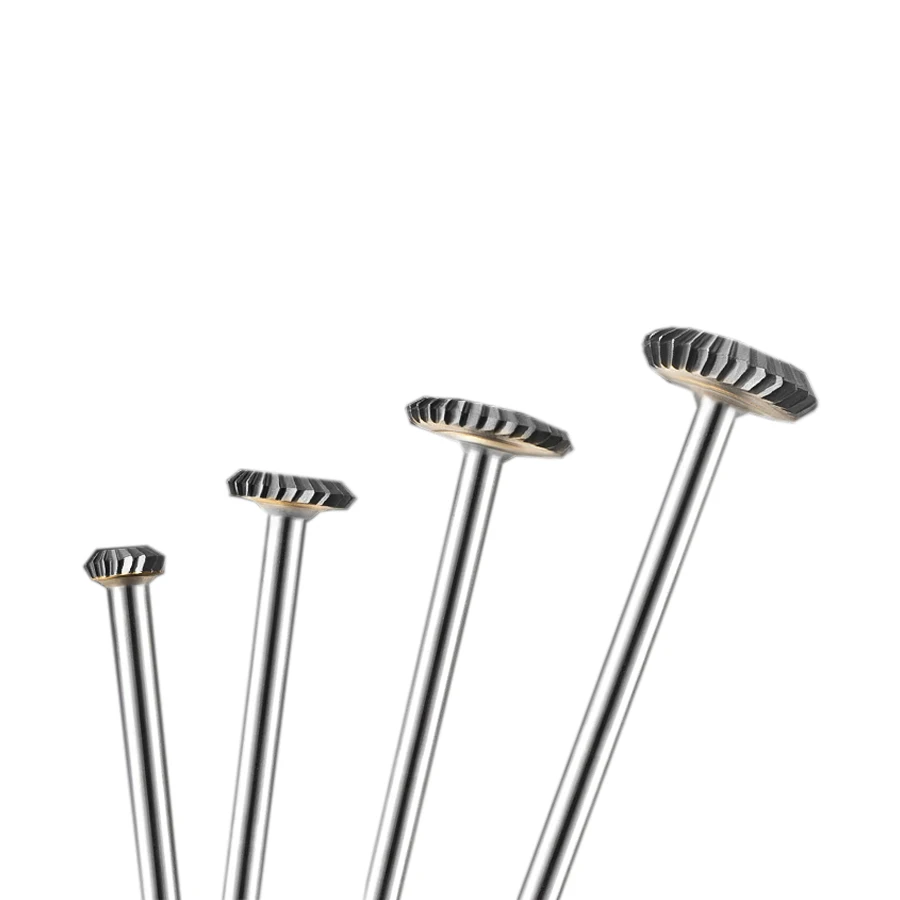 Y 타입 카바이드 로터리 파일 텅스텐 스틸 그라인딩 헤드, 슬롯팅 밀링 커터, 3mm 생크, 단일 그루브 조각 도구, Y0602M03