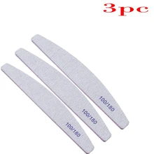  3/5/10Pcs Professional Half Moon Nail File 100/180 Sandpaper Sanding Polishing Files Nails Tools grinding Manicure Strong Lime 