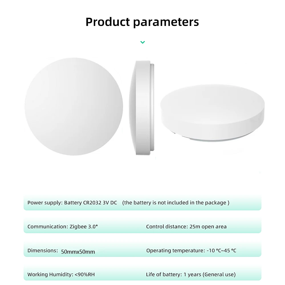 Smart Button Tuya Zigbee Scene Switch Voice Control Wireless Smart Life App Zigbee Devices For Home Remote Control
