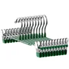 10PCS Metal Trouser Hanger with Adjustable Clip Clothes Hanger Non Slip Pant Hangers Heavy Duty Saving Space Stainless Steels 3