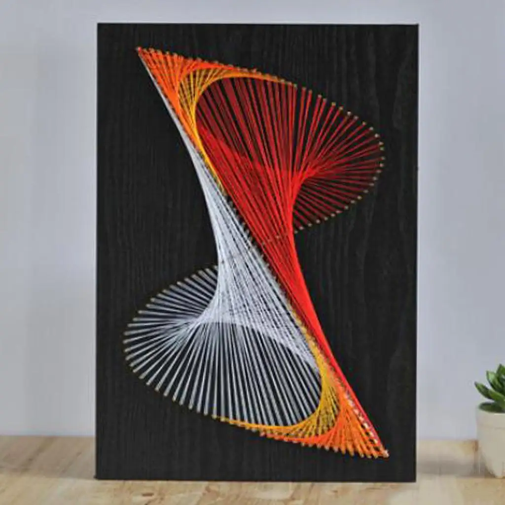 Creative Craft Supplies Geometric String Art Crafts DIY Winding Nail Painting Kit Handmade Material Package for Adult Crafts