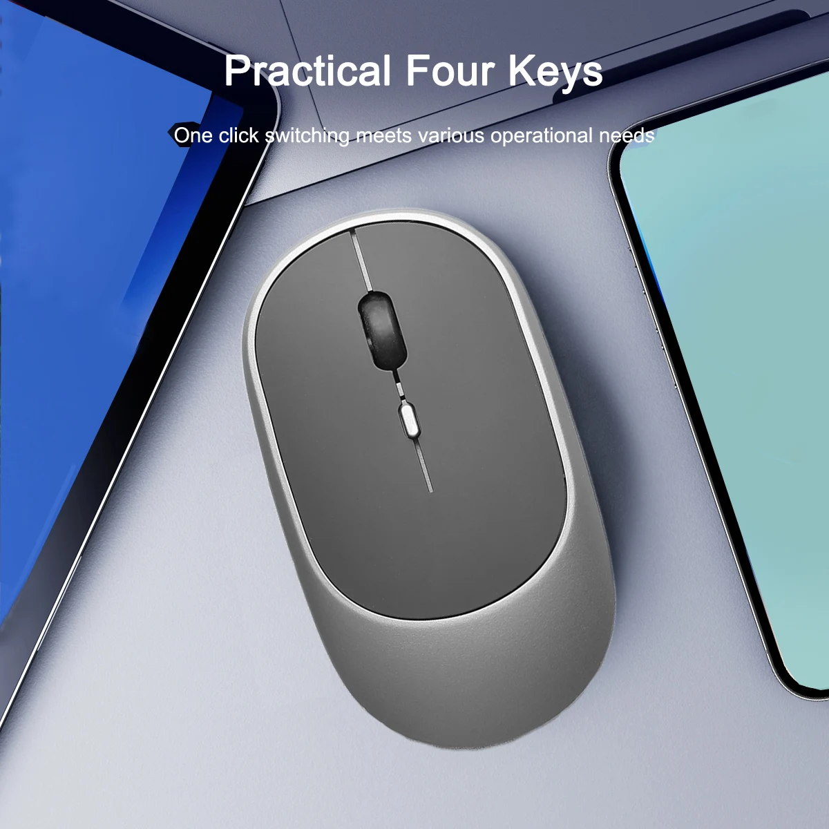 4 Buttons Ergonomic Wireless Mouse 2.4Ghz USB Wireless Gaming Mouse Portable Office Mice For PC Laptop Computer Desktop Macbook