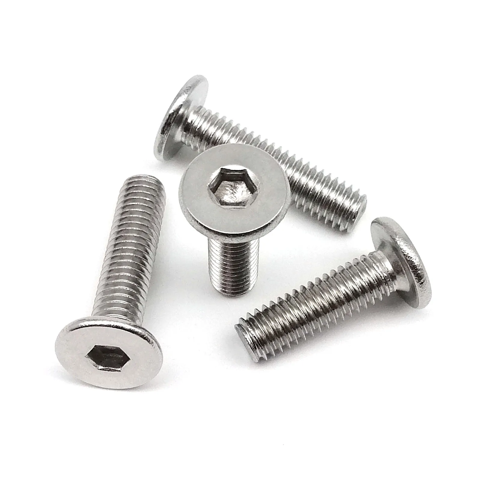 Hexagon Socket Screw Hex Socket Cap Screw Stainless Steel Screws Stainless Steel Screw M2 M2.5 M3 M4 M5 M6 M8 A2 304 Stainless Steel Hex Hexagon Socket Ultra Thin Flat Wafer Allen Head Screw Bolt L=3-100mm