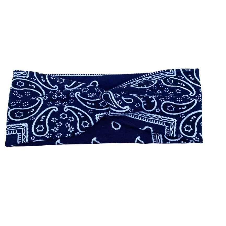 Bedrucktes Stirnband für Frauen, dehnbares, breites Haarband, geknotetes Stirnband für Yoga, Laufen, Sport, Schweißband, Damen und Mädchen, Haarschmuck – Detail 6