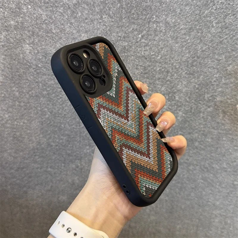 Bohemian Style Sweater Pattern Soft Phone Case Cover