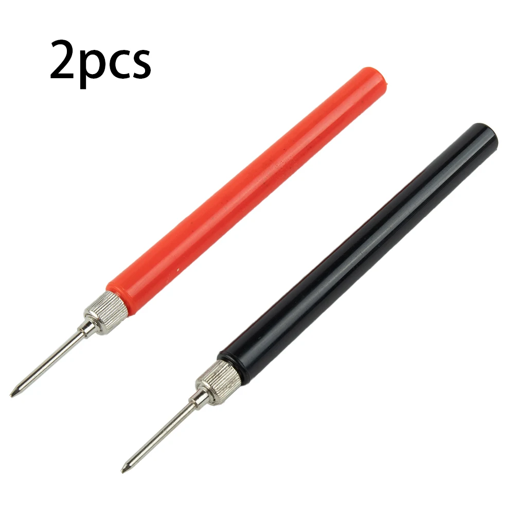 2pcs Multimeter Spring Test Probes 128mm Tip Insulated Test Hooks Wire Connectors Test Needles Test Leads For Electrical Testing