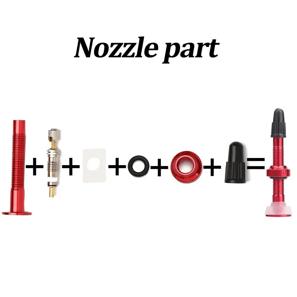 Premium MTB and Road Bike Tubeless Valve Nozzle with Tire Plugs - Presta, 40mm & 60mm Options