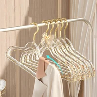 5 pieces Clothes Rack Women's Traceless Household Transparent Plastic Clothing Store Gold Powder Drying Rack 1