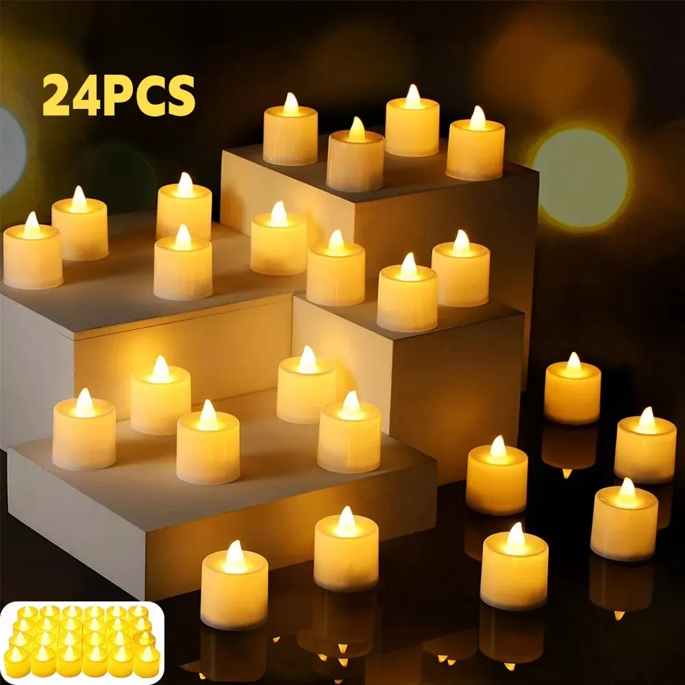 Candela Senza Fiamma, Candela a Batteria Con Telecomando E Timer, Candela LED a