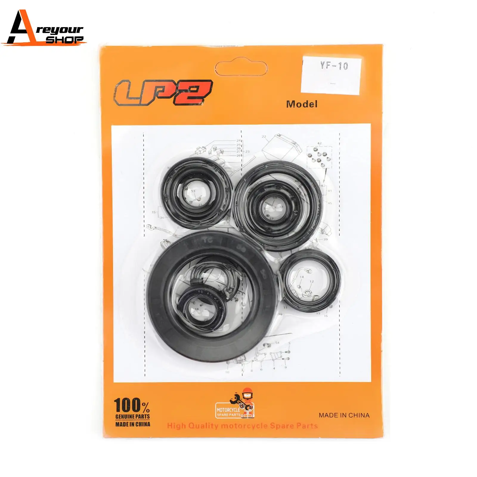 Areyourshop 8pcs for Honda CR250R 1988 CR250R CR 250 R 1989-1991 CR500R CR 500R 1989-2001 2000 Complete Engine Oil Seal Kit