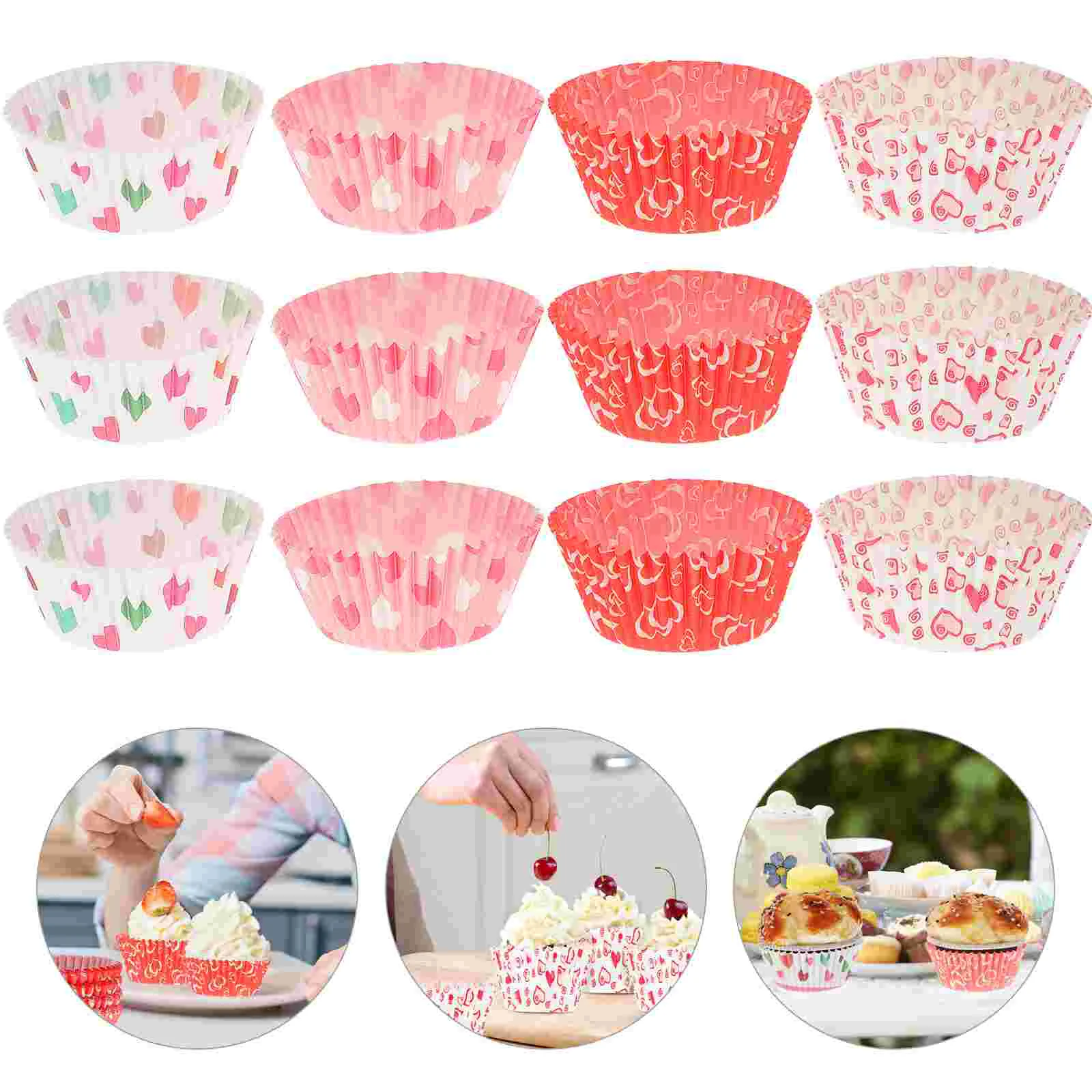 

Muffin Cupcake Liner Baking Cups Paper Wrappers Baking Molds Cake Decorating Pastry Tools Wedding Valentine'S Day Decor