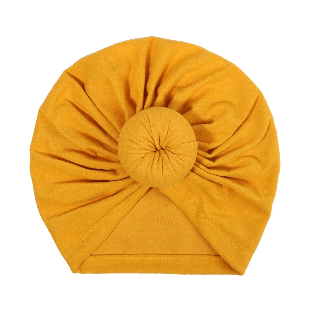 Baby Turban Hat Infant Elastic Soft Cotton Nylon Headband for Girls