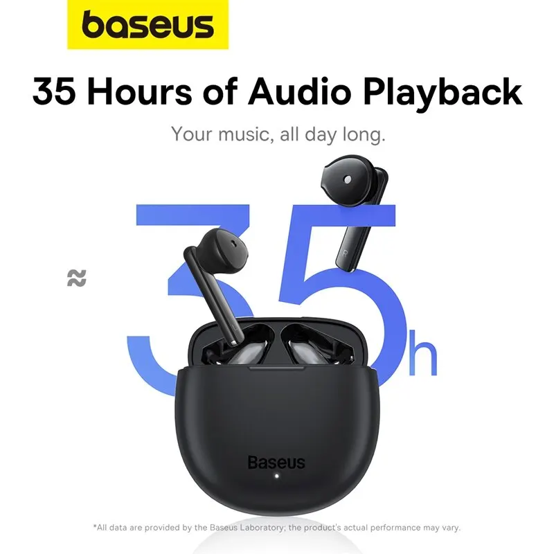 Baseus Bowie W2i 무선 이어폰 블루투스 5.3 헤드폰 35H 긴 배터리 수명 2 마이크 ENC HD 통화 TWS 이어폰 스포츠 이어폰