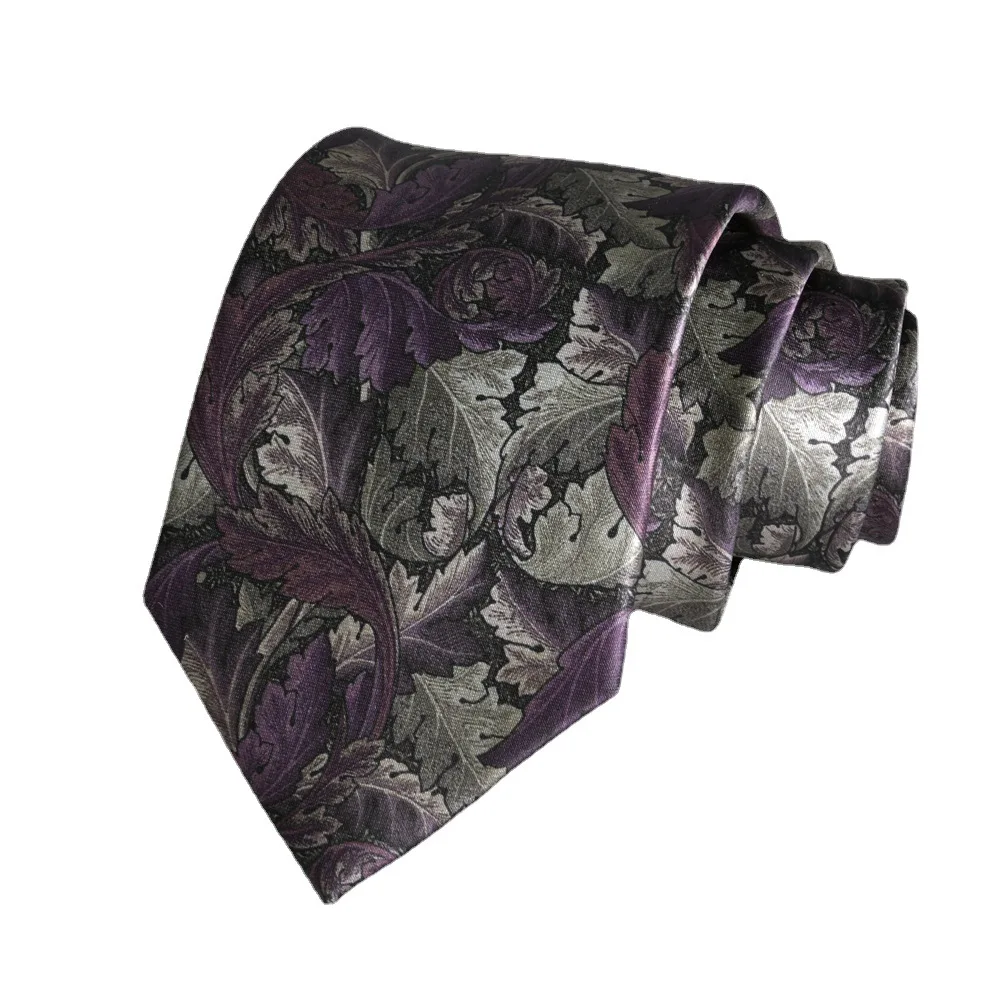 Vintage Silk Ties Men Fashion 8cm Flower Floral Necktie For Men Wedding Business Meeting Gravata Soft Printing Tie Wed Gifts woven necktie