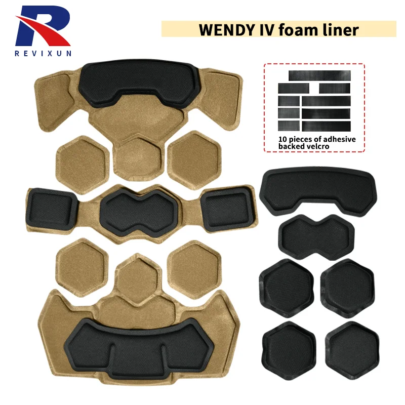 REVIXUN Fits Wendy Helmet Pads Padding Kit Memory Foam Carpet for ACH MICH Wendy Tactical