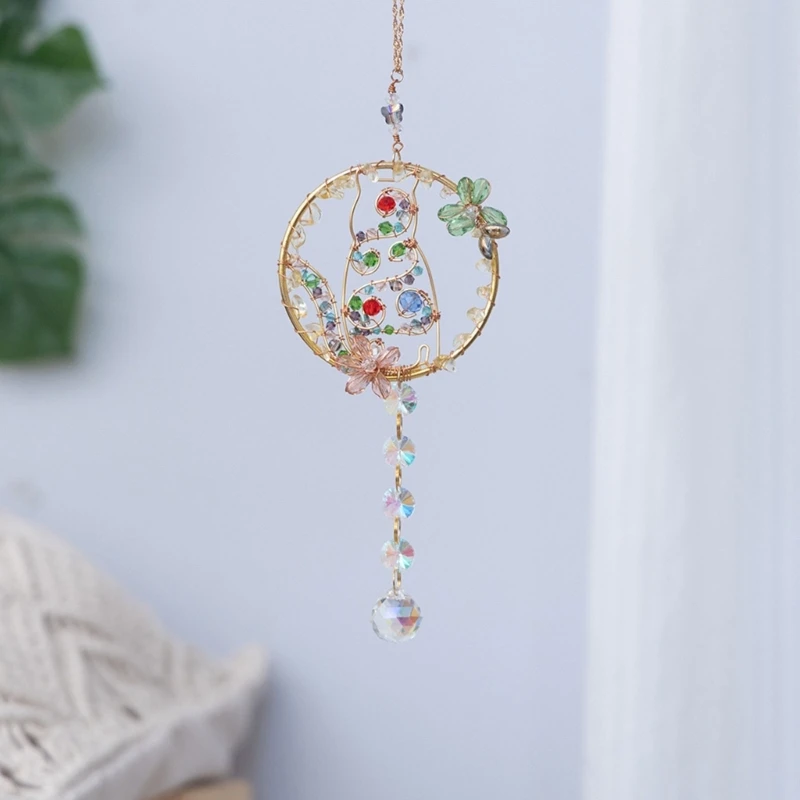 

Hanging Sun Catchers with Crystals,Prisms Rhinestones Suncatchers ,Rainbow Maker Pendant Indoor Window Home Car Decor