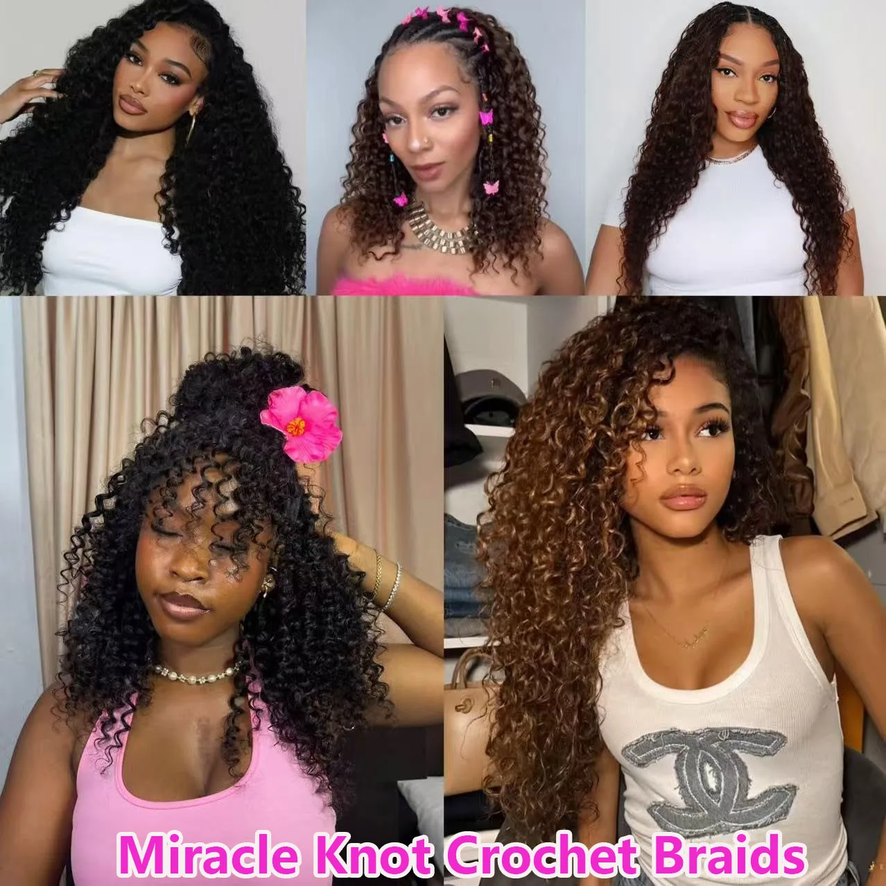 12A Small Spirals Curly Crochet Human Hair Extensions Deep Pixie Curls Crochet Hair Pre Separated Knotless Miracle Knot Braids 6