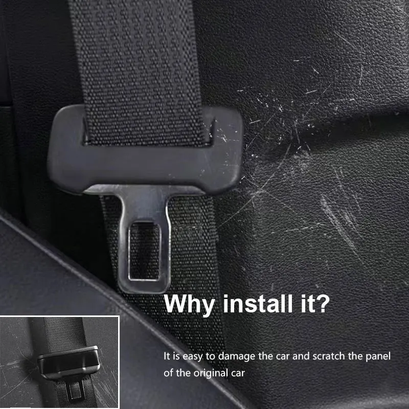Car seat belt buckle clip protector suede fur interior button case anti-scratch cover