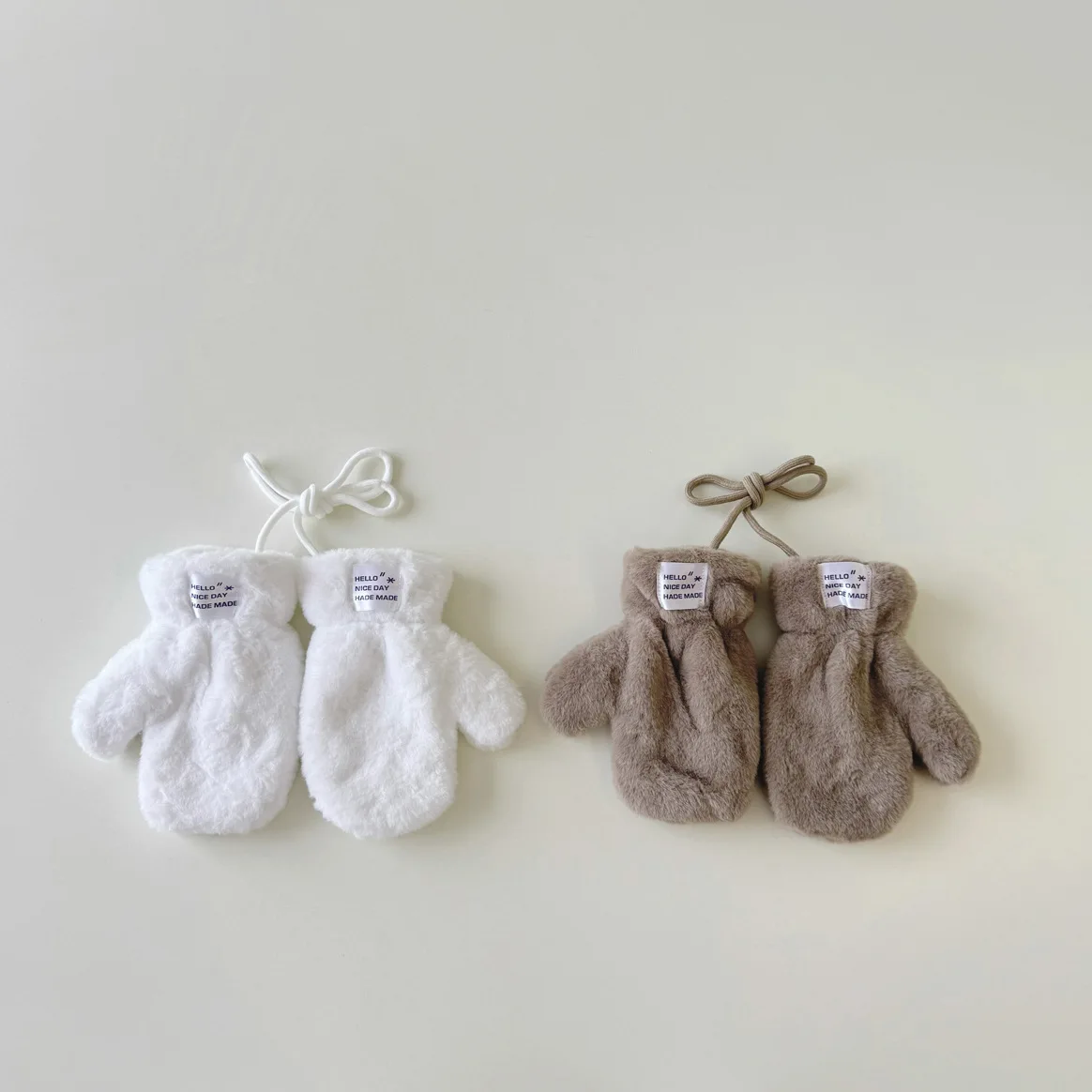 Children's Scarf Gloves Set Autumn Winter Thicken Warm Solid Color Kids Gloves & Mittens Baby Accessories
