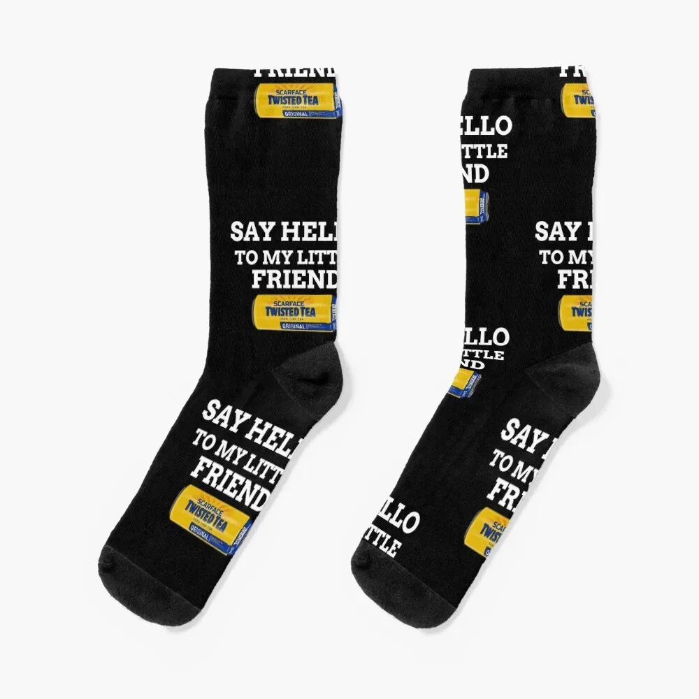 

Say hello to my little friend scarface edition TWISTED TEA hard iced tea can lol Socks Soccer Children's Mens Socks Women's