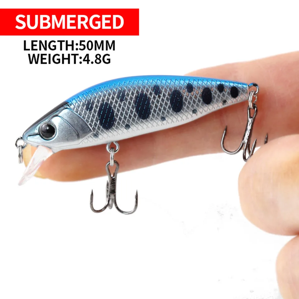 WALK FISH 1PCS 50MM/4.8G Sinking Minnow Fishing Lures Plastic